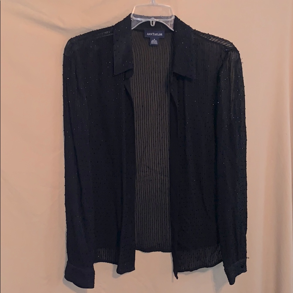 Ann Taylor Women’s Silk Black Blouse